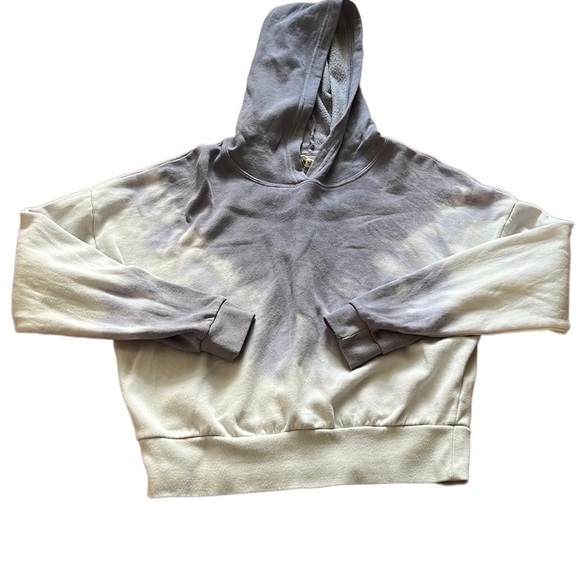 Hippie Rose juniors tie dye blue and white cropped hooded sweatshirt Size M - Picture 1 of 8